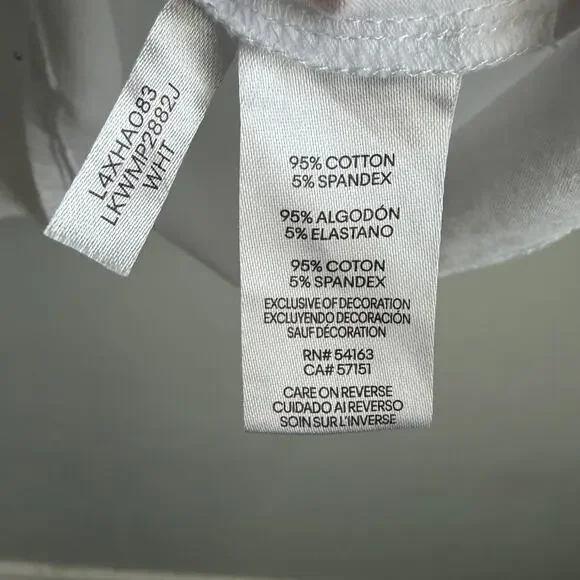 Karl Lagerfeld Paris Women's Embellished Bonjour T-Shirt in White Size Medium - Picture 6 of 11